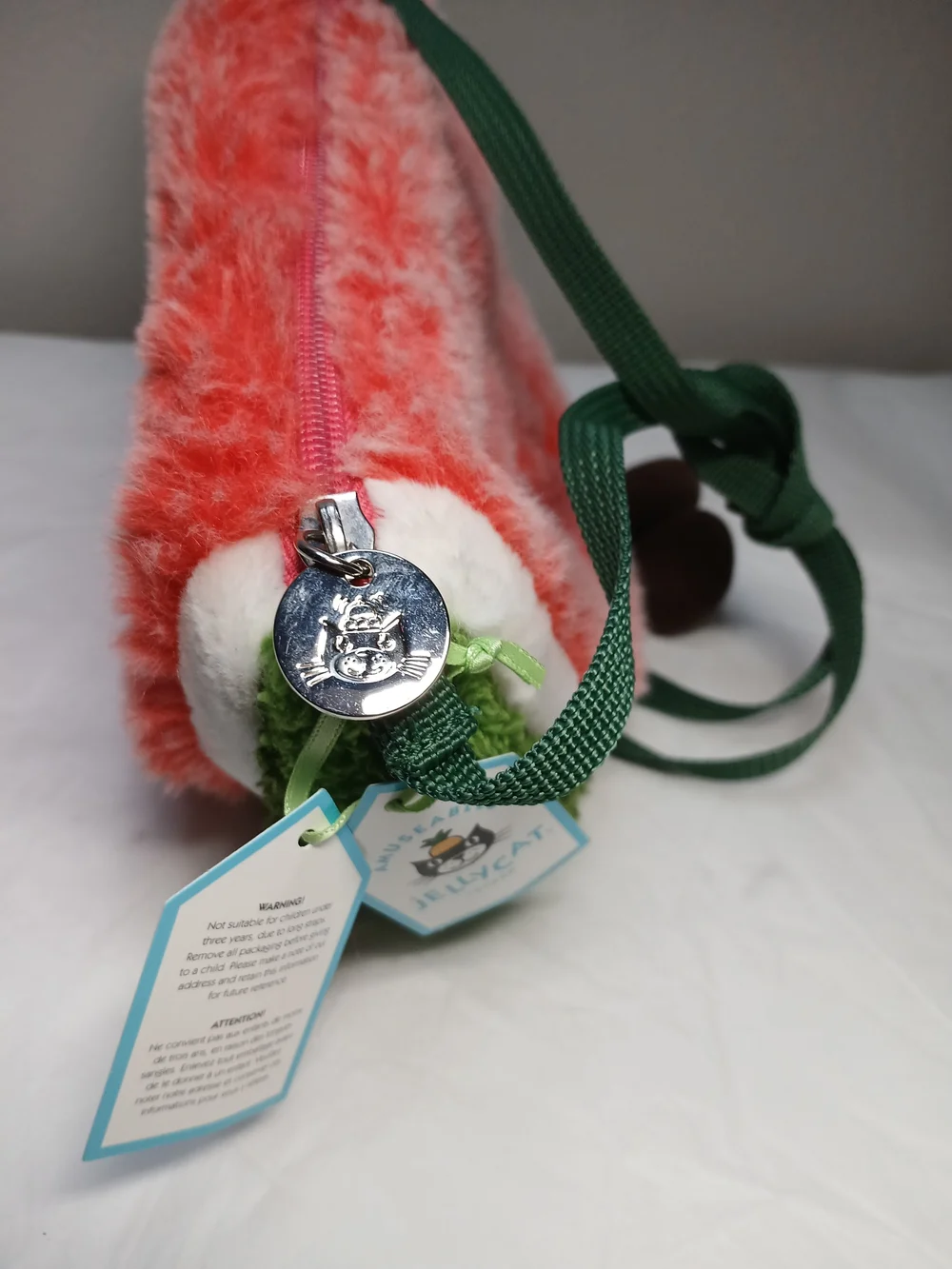 Jellycat Watermelon Plush Crossbody Bag in Red, Green & Brown